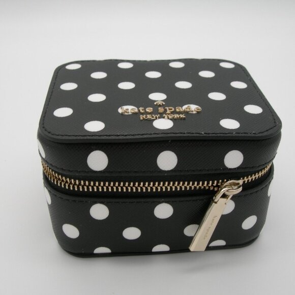 NWT Kate Spade Cheers Travel Jewelry Holder Black Multi Giftable Case - Picture 2 of 15